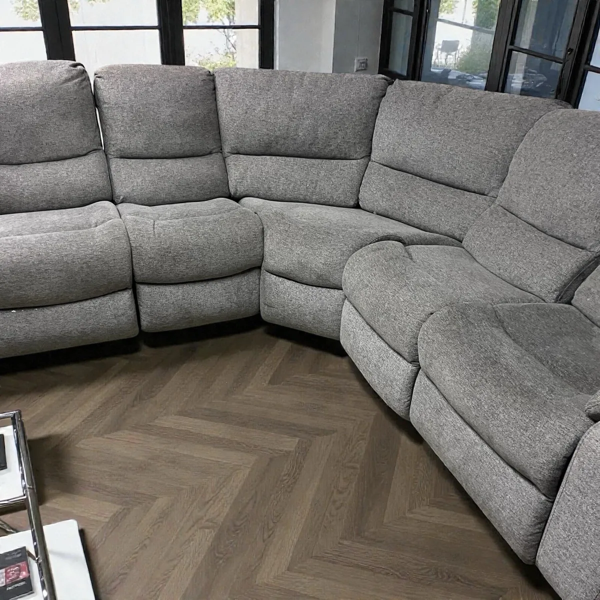 Large light grey corner sofa - Image 2