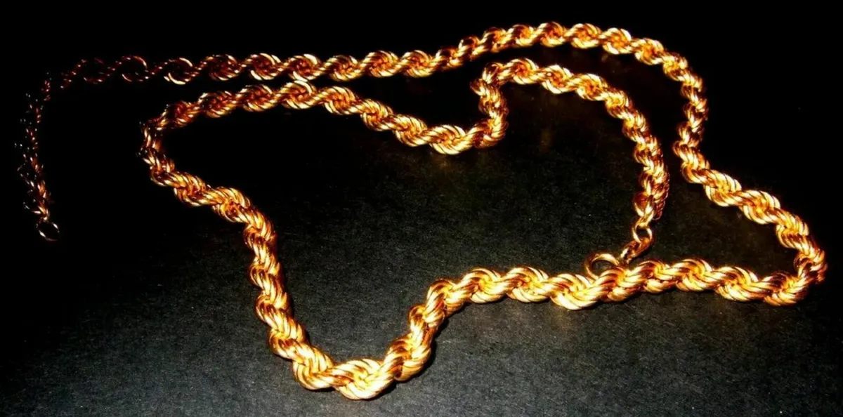 Vintage 9ct Gold Rope Chain - Image 4