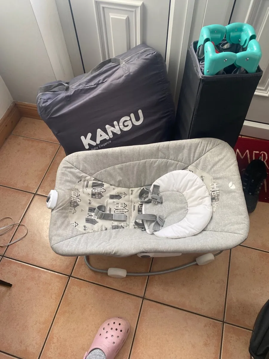 Crib,bouncer and pack and play playpen - Image 1