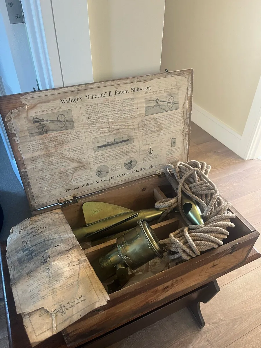 Antique Rare Walkers Cherub II Ships Log - Image 1