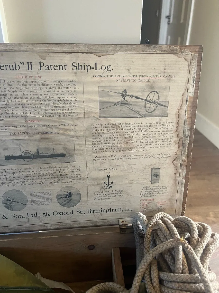 Antique Rare Walkers Cherub II Ships Log - Image 3