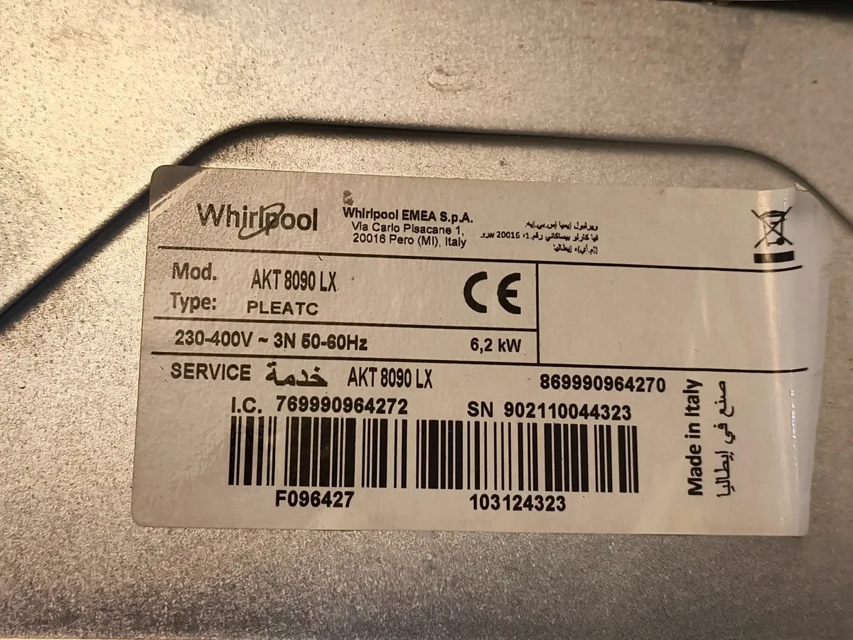 Whirlpool AKT8090LX Hob 60CM - Image 3