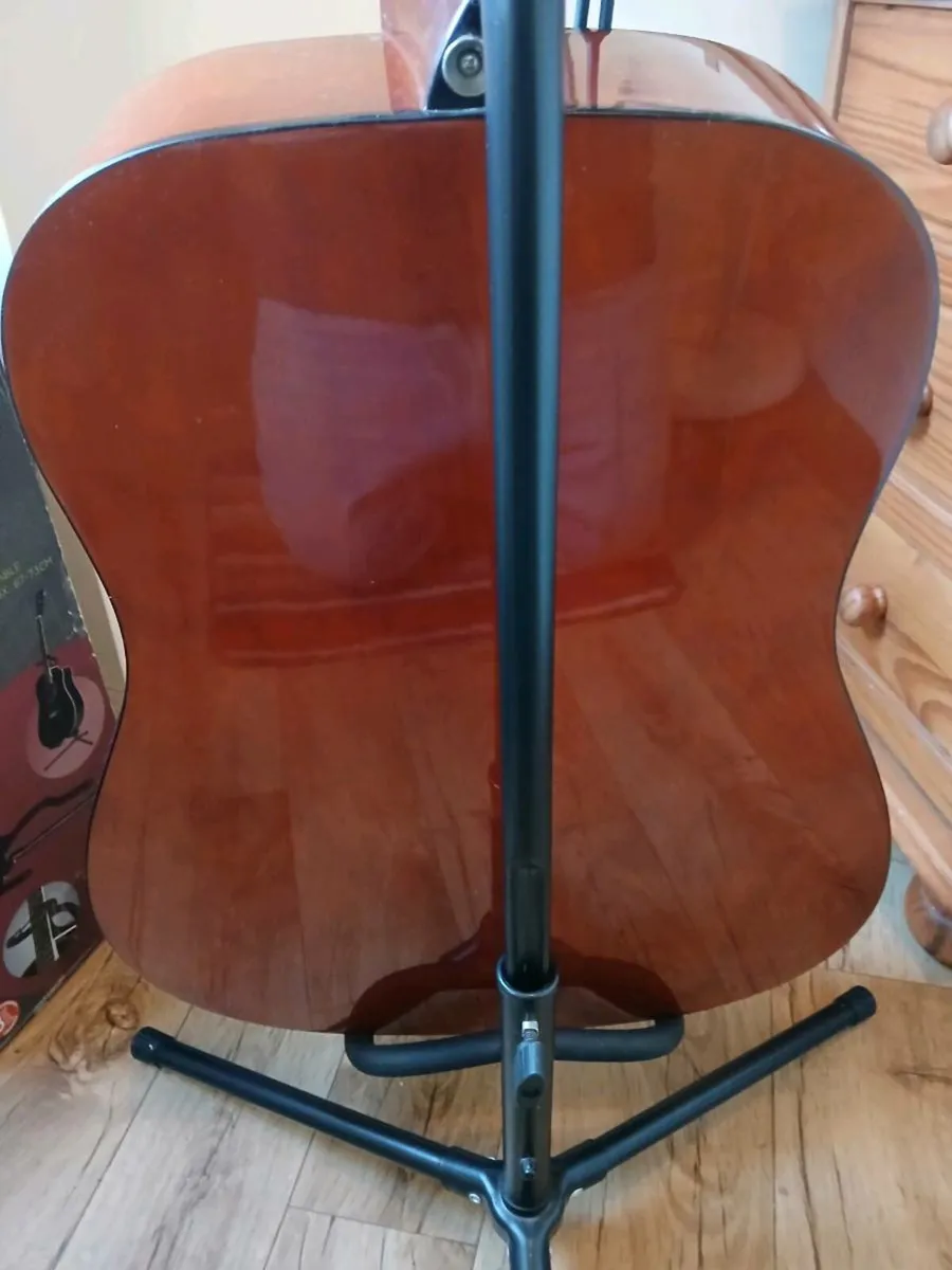 "TENSON"ACOUSTIC GUITAR(As New)+Stand & Box, - Image 3