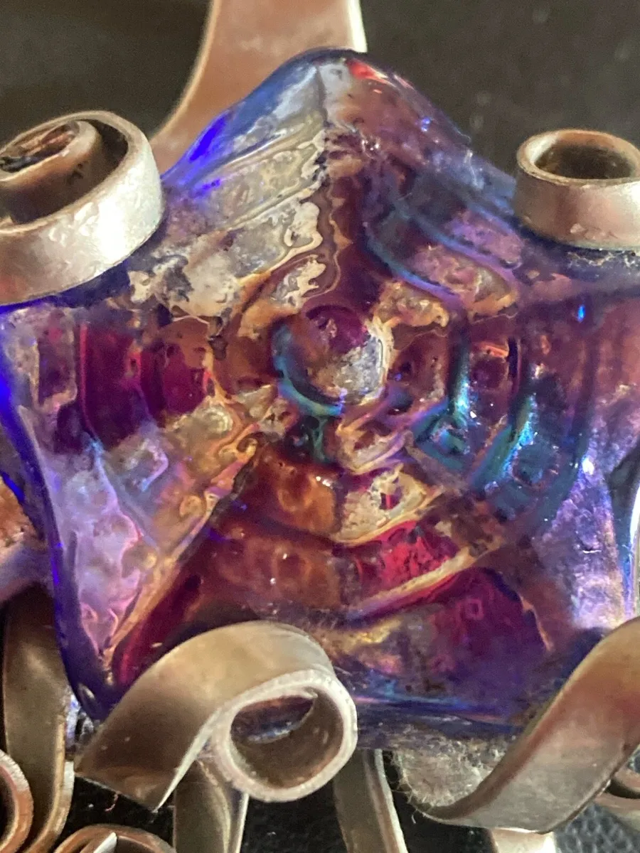 Handmade pendant with purple/blue stone - Image 2