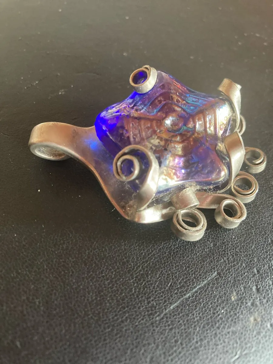 Handmade pendant with purple/blue stone - Image 3