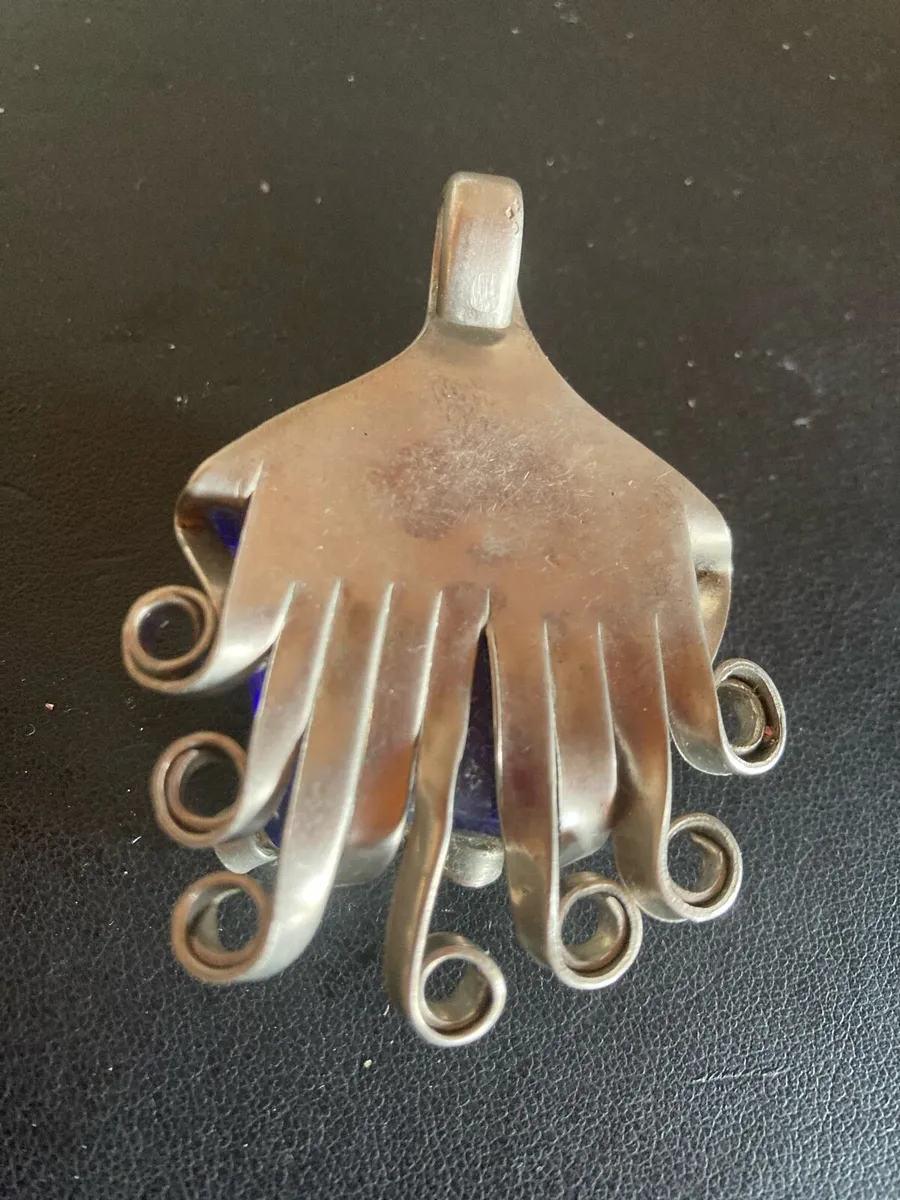 Handmade pendant with purple/blue stone - Image 4