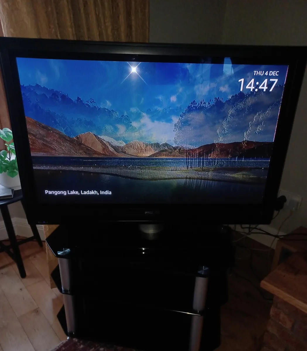 Philips TV and TV Table - Image 1