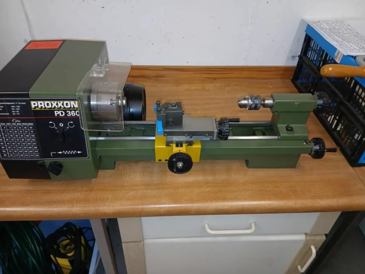 Proxxon PD 360 Lathe With Full Accessory Set - Image 1