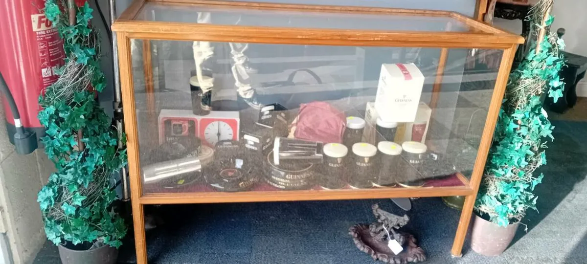 Oak Framed Glass Display Cabinet - Image 1