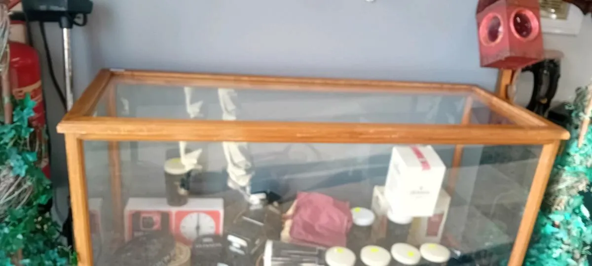 Oak Framed Glass Display Cabinet - Image 2