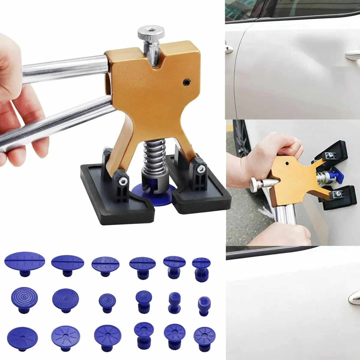 Car Dent Puller Kit, Paintless Dent Removal Kit, C