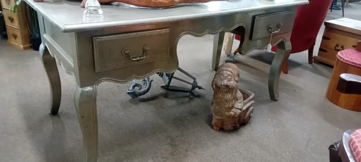 Large Decorative Aluminium Office Desk - Image 1