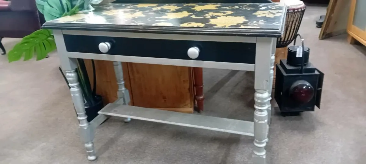 Upcycled Decorative Console Table - Image 1