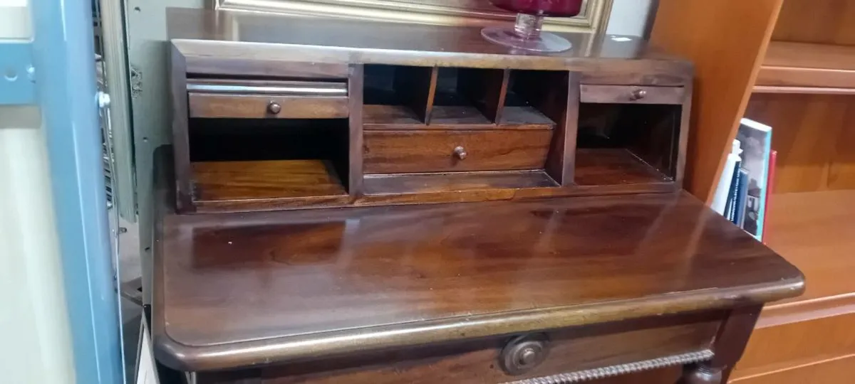 Small Mahogany Office Desk - Image 2