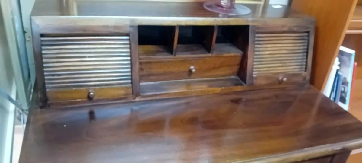 Small Mahogany Office Desk - Image 3