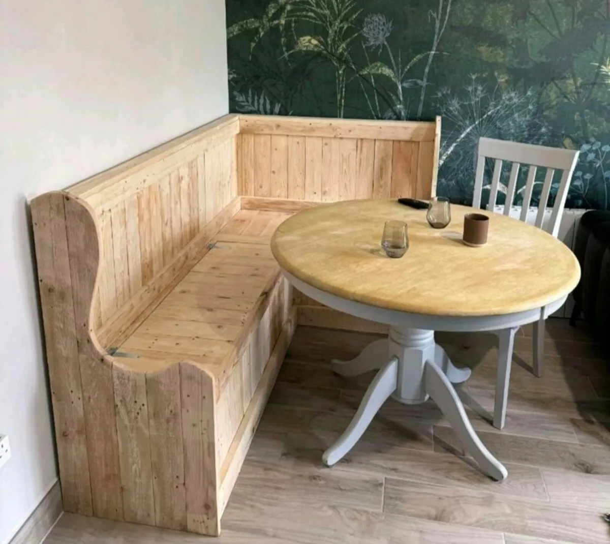Handmade rustic corner seating - Image 1