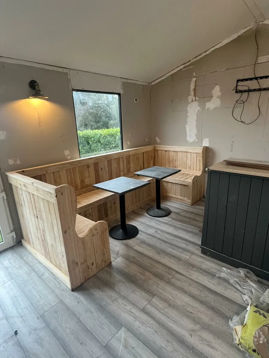 Handmade rustic corner seating - Image 4