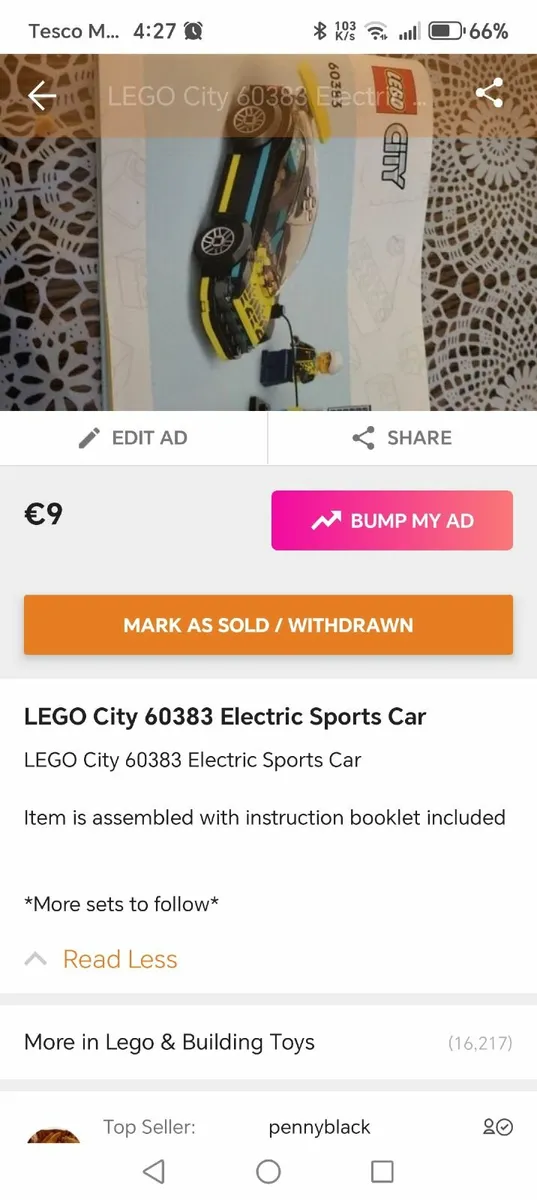 LEGO City 60383 Electric Sports Car