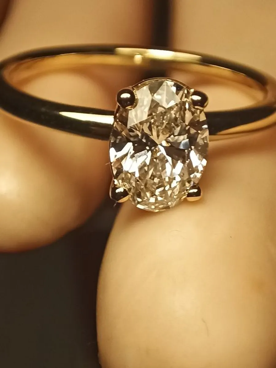 14ct Yellow Gold 1.05 ct Lab Grown Diamond Solitaire Ring - Image 1