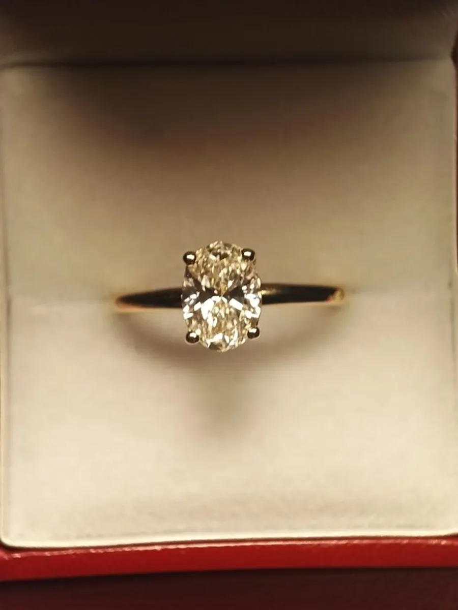 14ct Yellow Gold 1.05 ct Lab Grown Diamond Solitaire Ring - Image 2