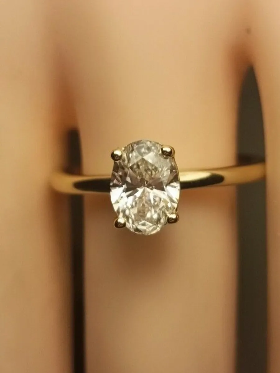 14ct Yellow Gold 1.05 ct Lab Grown Diamond Solitaire Ring - Image 4