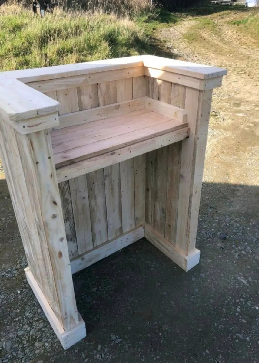 Handmade rustic reception desk - Image 4