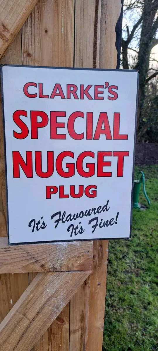 Mid size  special  nugget  metal  sign