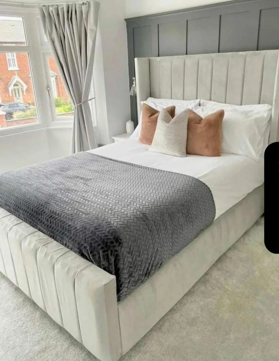 Double/ King Size Bed Frame With Mattress - Image 2