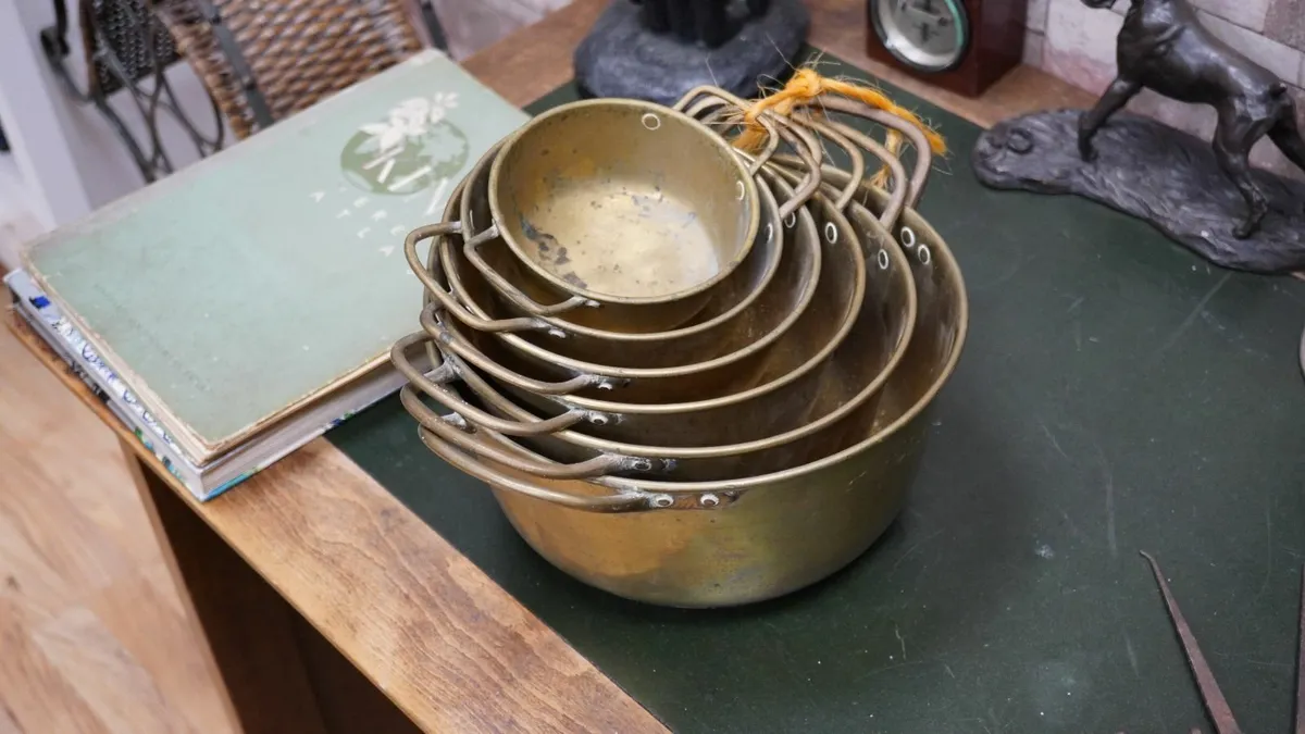 Solid Brass Nesting Bowl Set (6 Pieces) - Image 1