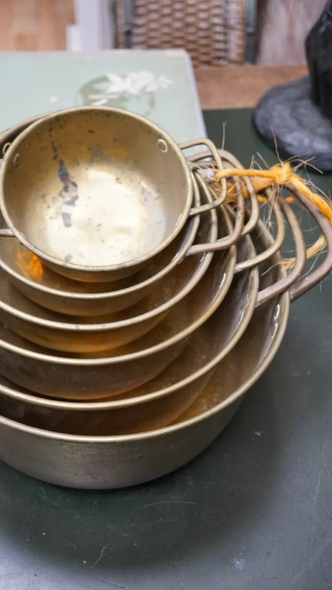 Solid Brass Nesting Bowl Set (6 Pieces) - Image 3