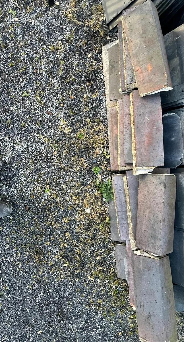 Roof   slates and  ridge  capping  old  style type - Image 1