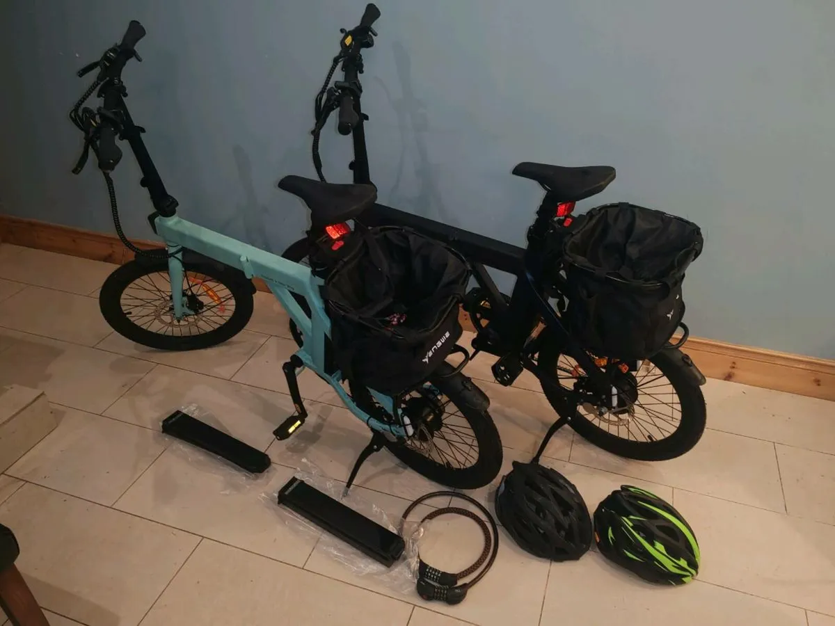 2 Brand New Fold up Electric Bikes with Spare Batt - Image 1