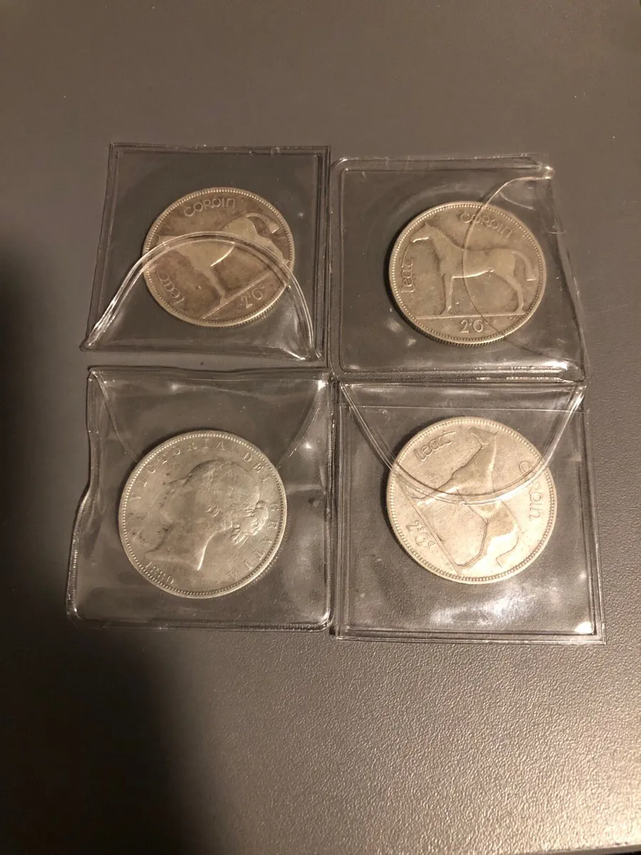 Irish/English Silver 1/2 Crowns - Image 4