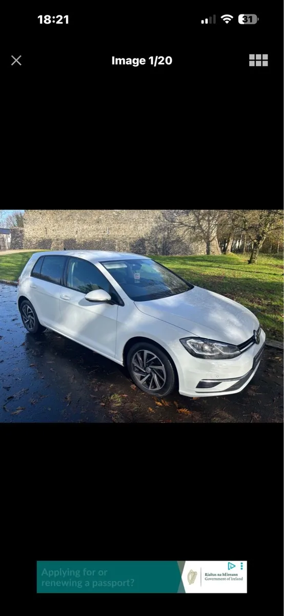 White Volkswagen Golf 191 - Image 2