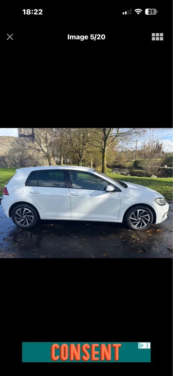White Volkswagen Golf 191 - Image 1