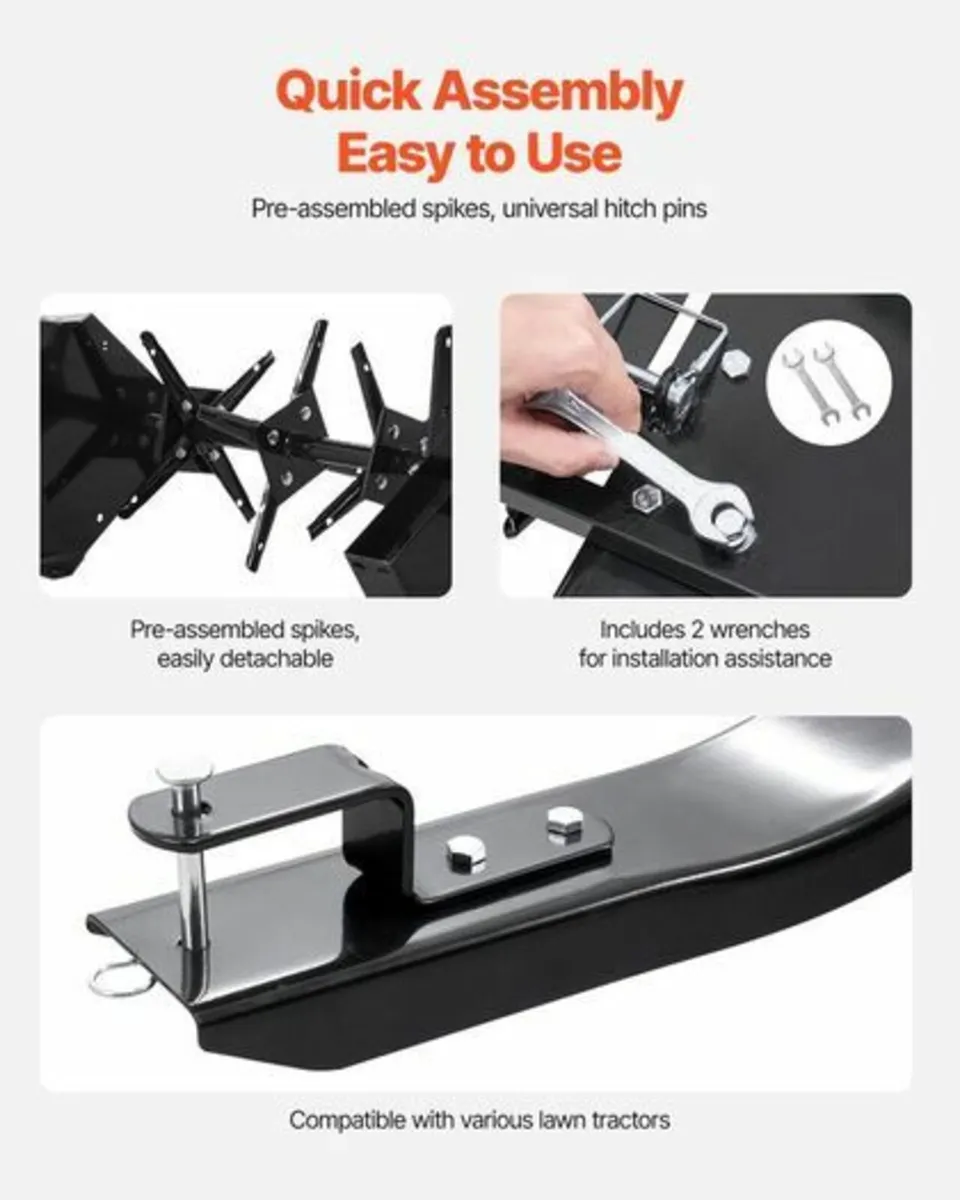 Lawn aerator Ride on Mower 40" Tow Behind Plug Aer - Image 4