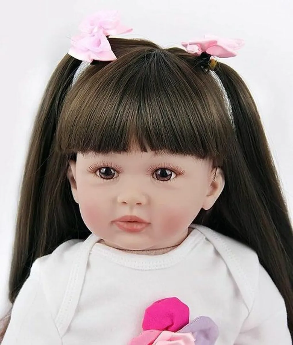Reborn Toddler Girl Doll 24 inch 60cm Soft Silico - Image 3