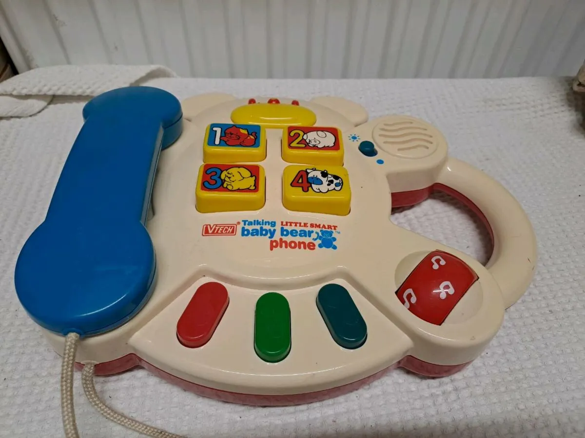 VTech 1990's Talking Baby bear phone - Image 1