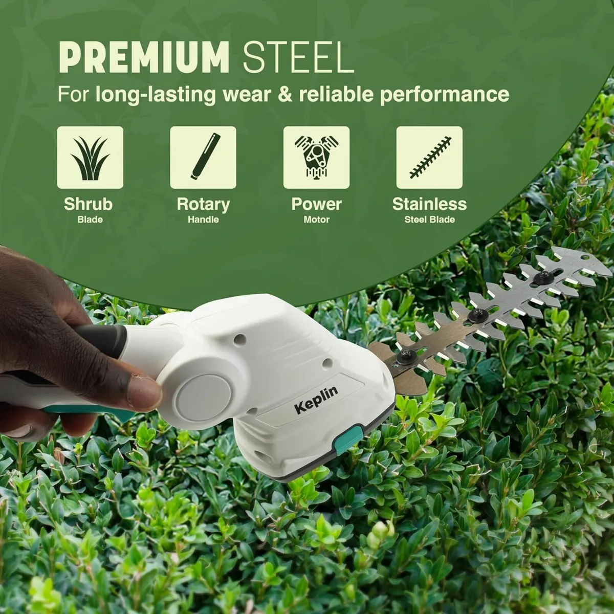 2-in-1 Cordless Grass Hedge Trimmer Rechargeable - Image 3