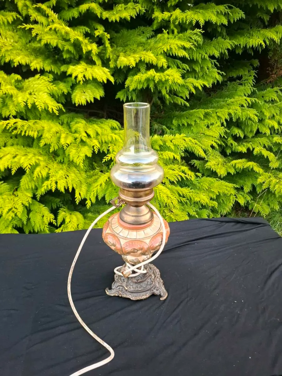 Vintage ceramic electric lamp postage possible