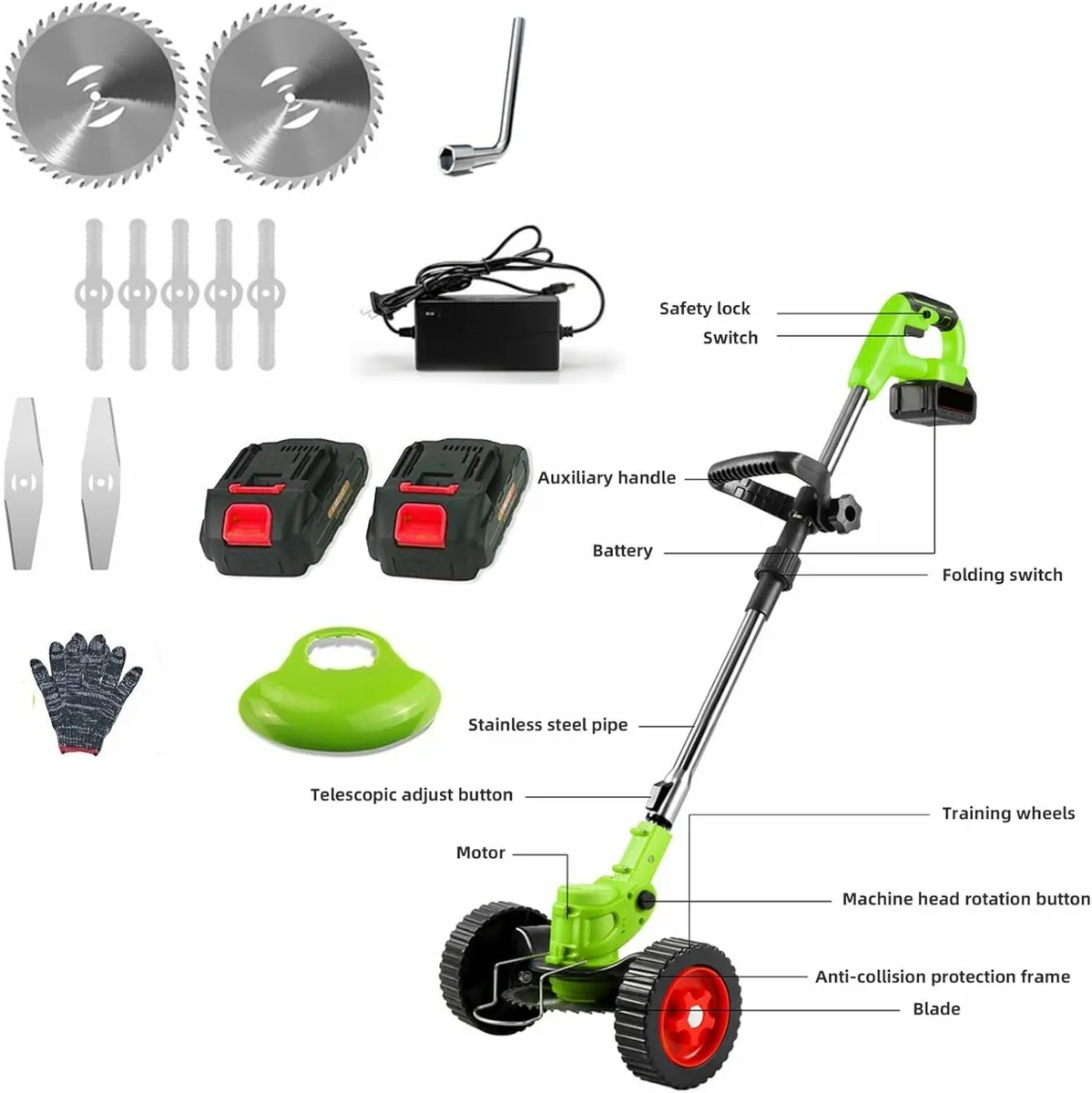 Garden Electric Cordless 21v Grass Strimmer - Image 3