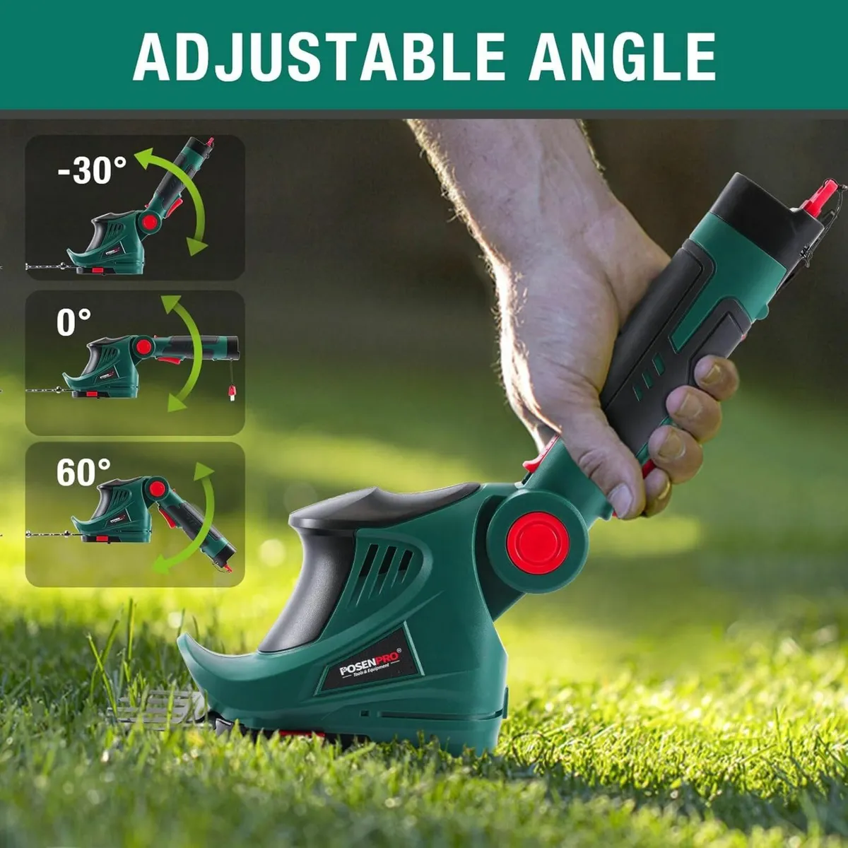 Cordless Grass Shear Hedge Trimmer 7.2V, 2 in 1 - Image 3