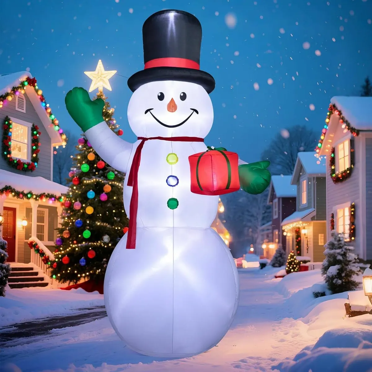 14ft 427 cm Inflatable Christmas Snowman - Image 1