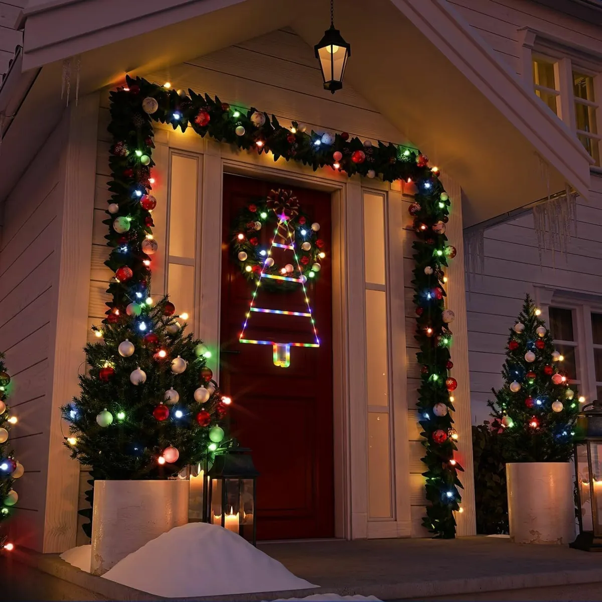 Battery Christmas Lights 2ft LED Ladder 8 Modes, - Image 3