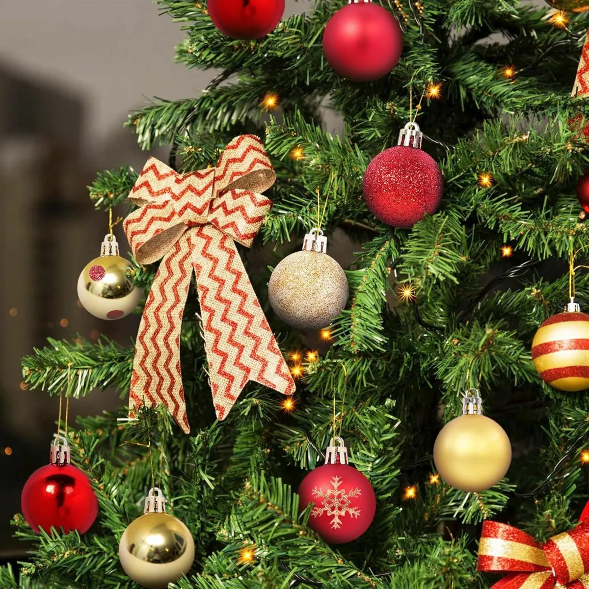 Christmas Tree Baubles Set, Norvens 50 Pcs - Image 3