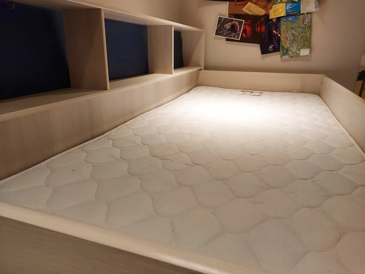 Wooden Bunk bed with shelves - Image 2