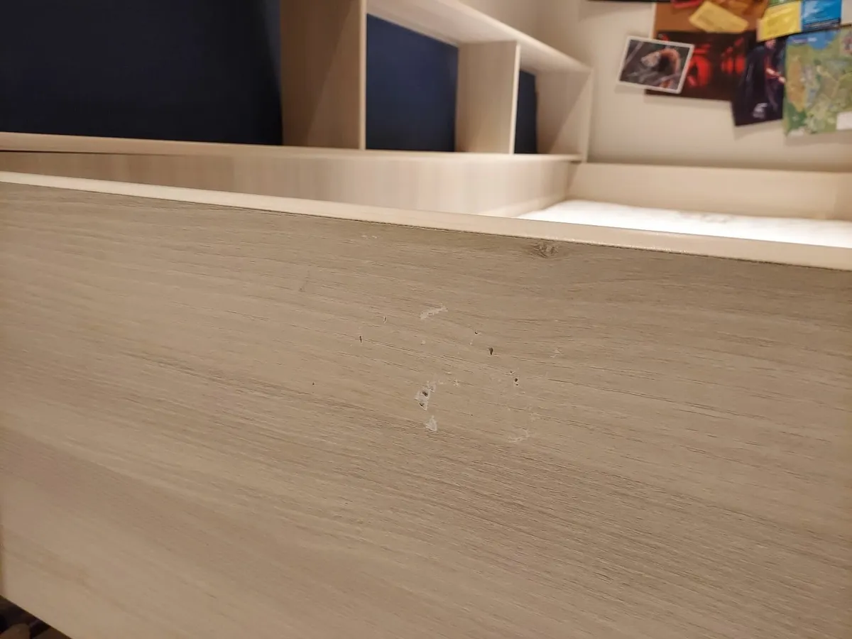 Wooden Bunk bed with shelves - Image 4