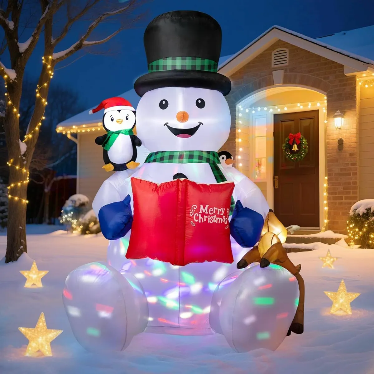 7 FT/2.1 m Large Inflatable Snowman Christmas - Image 2