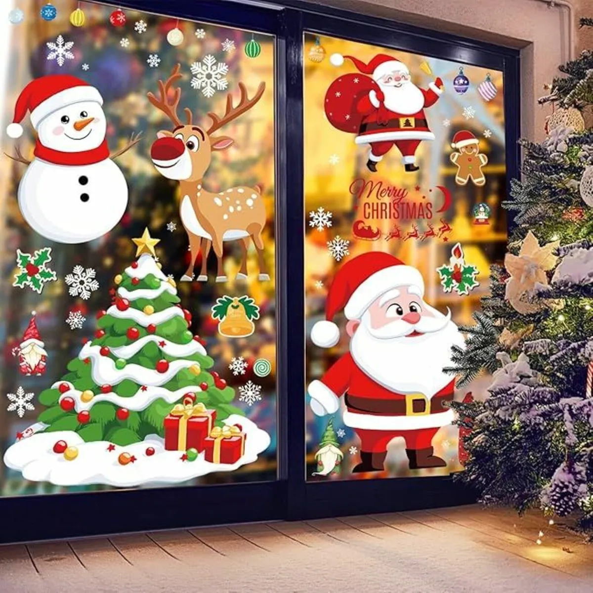 9 Rolls Extra Large Christmas Window Stickers - Image 3