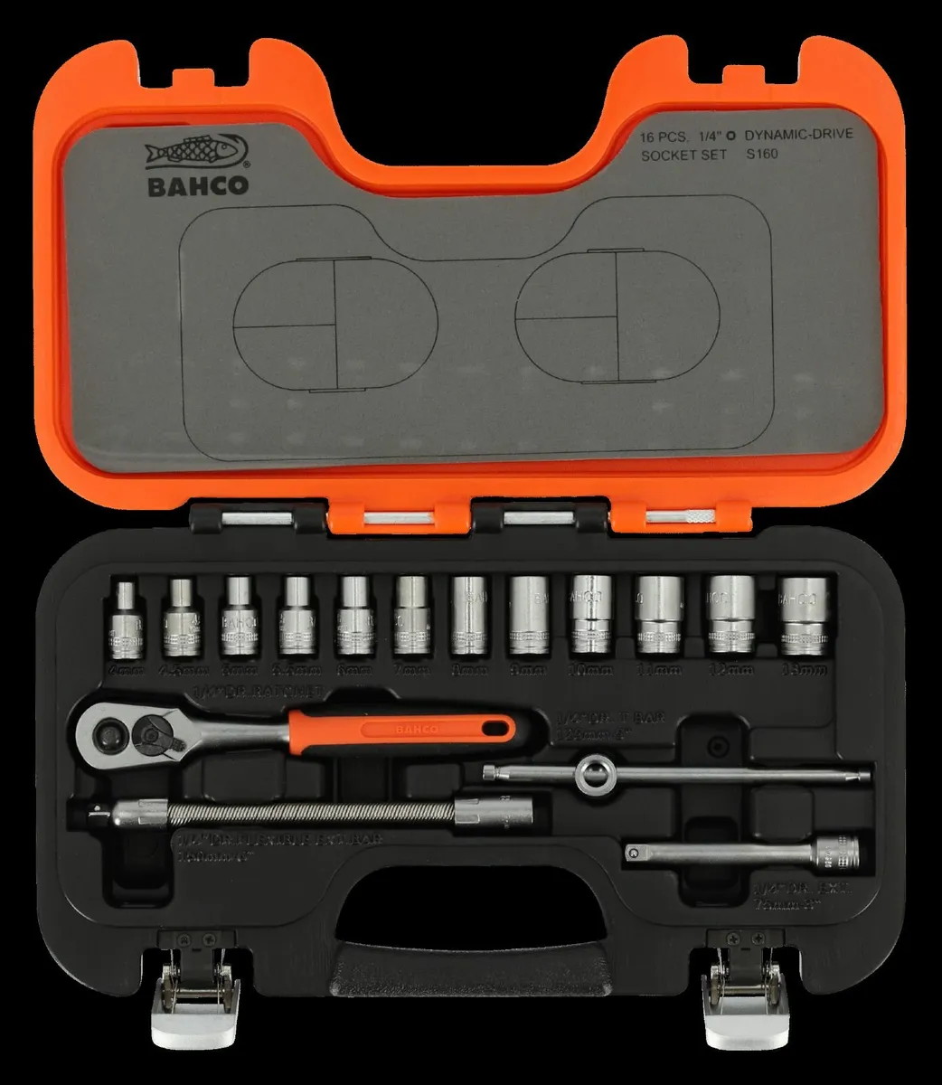 Bahco S160 Socket Set with Ratchet, NEW! - Image 1